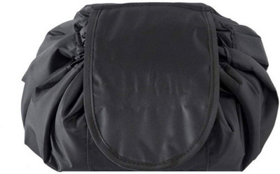 Xeekart Lazy Cosmetic Bag Drawstring Travel Makeup Bag Pouch Multifunction Storage Portable Toiletry Bags Travel Toiletry Kit Travel Toiletry Kit(Black)