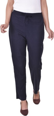 Vasavi Slim Fit Women Dark Blue Trousers