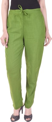 Vasavi Slim Fit Women Light Green Trousers