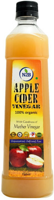 

N2B 100% Organic Raw, Unpasteurized & Unfiltered Apple Cider Vinegar - With Stand of Mother Vinegar(750 ml)
