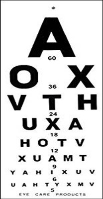 

EROSE. English Eye Vision Chart Vision Test Chart(Snellen)