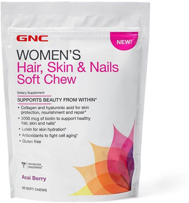 

GNC Womens Hair Skin Nails Soft Chew - Acai Berry 60 Soft Chew(60 No)