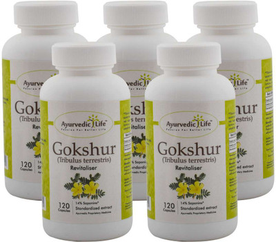 

Ayurvedic Life Gokshur 120 capsules (Pack of 5)(350 mg)