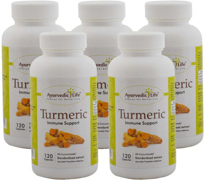 

Ayurvedic Life Turmeric 120 capsules (Pack of 5)(300 mg)