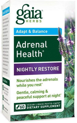 

Gaia Herbs Adrenal Health Nightly Restore 60 Vegan Liquid Phyto-Caps(60 No)