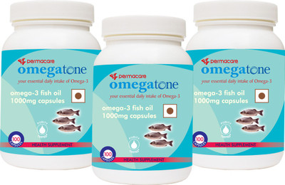 

Omegatone Omega-3 Fish Oil 1000mg (180/120 EPA/DHA) 3-Pack, 100 Capsules each(1000 mg)