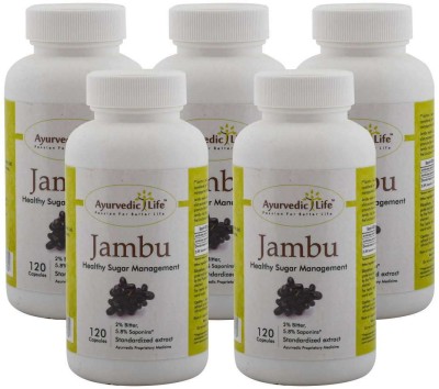 

Ayurvedic Life Jambu 120 capsules (Pack of 5)(425 mg)