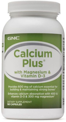

GNC Calcium Plus with Magnesium Vitamin D-3 180 Capsules(180 No)