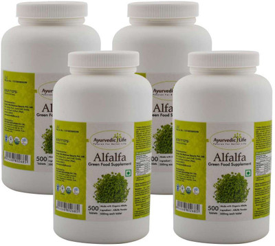 

Ayurvedic Life Alfalfa 500 Tablets (Pack of 5)(500 mg)