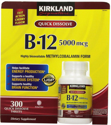 

Kirkland Signature Sublingual B-12 5000 mcg, 300 Tablets(300 No)