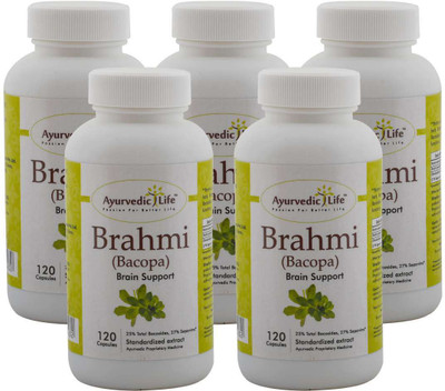 

Ayurvedic Life Bacopa 120 capsules (Pack of 5)(300 mg)