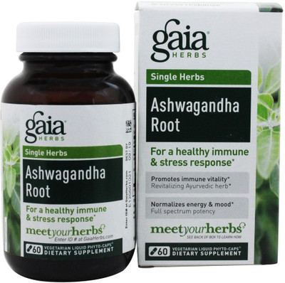 

Gaia Herbs Ashwagandha Root, 60 Liquid Phyto-Capsules(60 No)