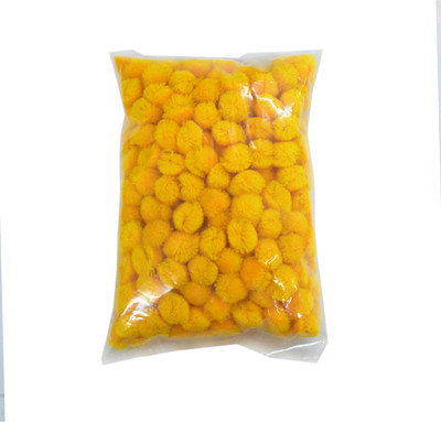 

Embroiderymaterial Yellow Pom Pom Balls For Crafts & Decorations/Jewellery Making (Pack of 250 Pcs)