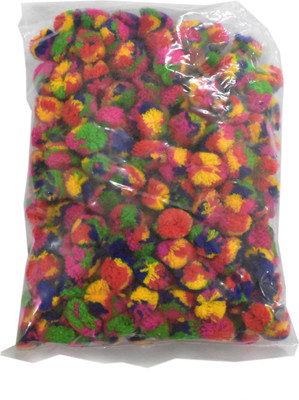 

Embroiderymaterial Multicolor Pom Pom Balls For Crafts & Decorations/Jewellery Making (Pack of 250 Pcs)