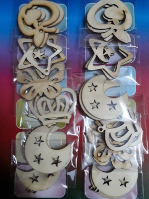 

karigari Wooden Ear Ring Base For Silk Thread Jewelry Making