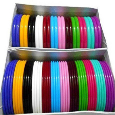 

karigari Plastic colourful bangles full boxes bangles both size 2.4
