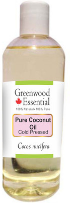 

Greenwood Essential Pure Coconut Oil (Cocos nucifera) 100% Natural Therapeutic Grade Cold Pressed(200 ml)