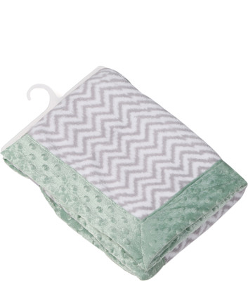 

Miss & Chief Geometric  Crib Baby Blanket(Microfiber, Grey