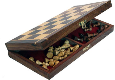

rjd_traders RJD TRADERS PREMIUM !! CHESS HIGH QUALITY OF 12 X 12 INCH WHEN OPEN 12 inch Chess Board(Brown)