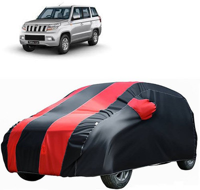 A+ RAIN PROOF Car Cover For Mahindra TUV300 (Without Mirror Pockets)(Red, Black)