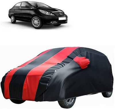A+ RAIN PROOF Car Cover For Tata Manza (Without Mirror Pockets)(Red, Black)