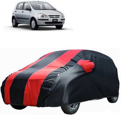 A+ RAIN PROOF Car Cover For Hyundai Getz (Without Mirror Pockets)(Red, Black)