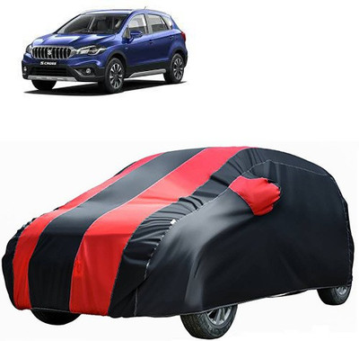 A+ RAIN PROOF Car Cover For Maruti Suzuki S-Cross (Without Mirror Pockets)(Red, Black)