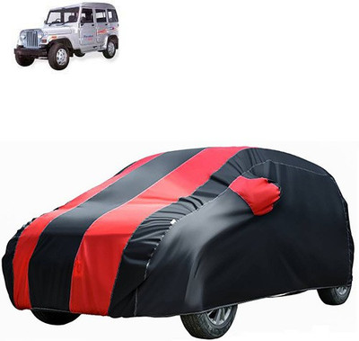 carphoenix Car Cover For Mahindra Marshal (Without Mirror Pockets)(Red, Black)