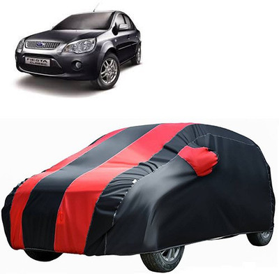A+ RAIN PROOF Car Cover For Ford Fiesta Classic (Without Mirror Pockets)(Red, Black)