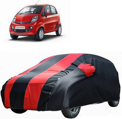 A+ RAIN PROOF Car Cover For Tata Nano Genx (Without Mirror Pockets)(Red, Black)
