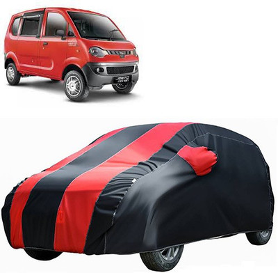 A+ RAIN PROOF Car Cover For Mahindra Jeeto (Without Mirror Pockets)(Red, Black)