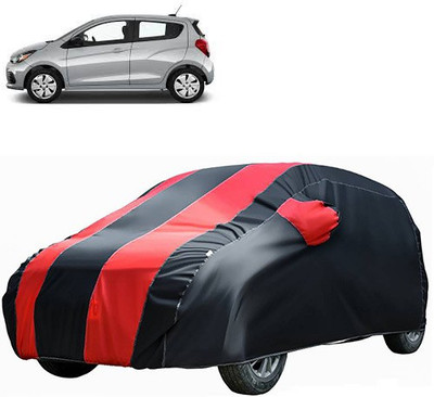 A+ RAIN PROOF Car Cover For Chevrolet Spark (Without Mirror Pockets)(Red, Black)