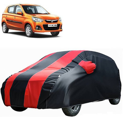 A+ RAIN PROOF Car Cover For Maruti Suzuki Alto K10 (Without Mirror Pockets)(Red, Black)