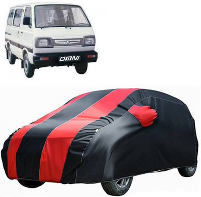 carphoenix Car Cover For Maruti Suzuki Omni (Without Mirror Pockets)(Red, Black)