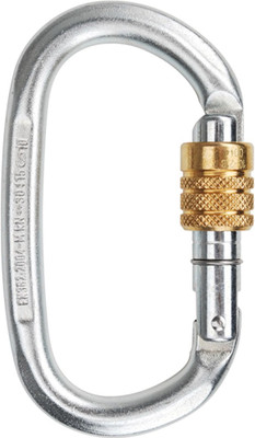 

Edelrid Steel Oval Screw Locking Carabiner(Silver)