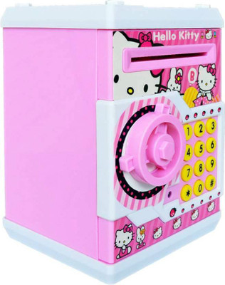 

VIHAAR Hello Kitty Piggy Bank with security code Money saver for kids Coin Bank (Pink) Coin Bank(Pink)