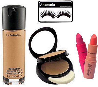 

anamaria Eyelashes & Mac Match Master Foundation & Compact & Giambattista Valli Lipstick 2(Set of 5)