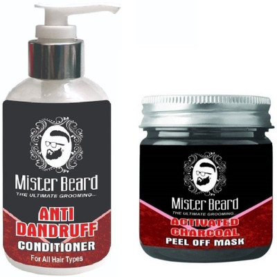 

MISTER BEARD Anti Dandruff Conditioner 200ml WITH Charcoal Peel of Mask 100gm(Set of 2)