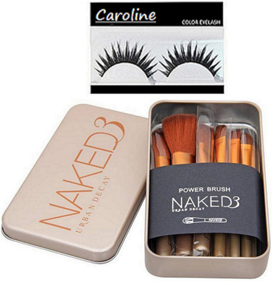 

caroline Eyelashes, Naked-3 Makeup Brush Set(Set of 2)