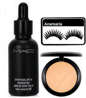 

anamaria Eyelashes & Mac Hyper Real Foundation With Compact(Set of 3)