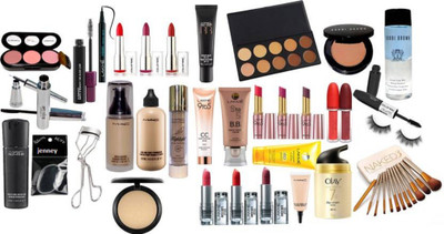 

jenney Slicon Puff With Mac 3Shade Blusher&Brooke Candy Liner&Mascara&Mac Prep+Prime Face Serum&Mac Haute&Naughty Mascara&Lakme Pen Liner&Colourbar Lipstick Pack Of 3&Mac Macthmaster Foundation&Mac Face&Body Foundation&Mac Highlight&Mac Studio Fix Compact