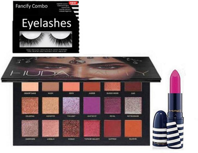 

FANCIFY COMBO Eyelashes & Palette & Zebra Lipstick(Set of 3)