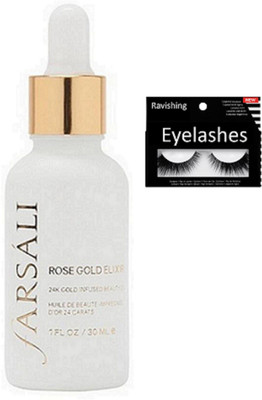 

ravishing Eyelashes, FARSALI Rose Gold Elixir face serum(Set of 2)