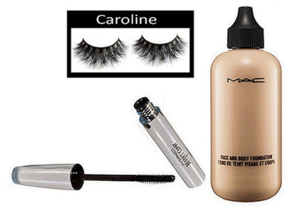 

caroline Eyelashes, Mac Face And Body Foundation, Brooke Candy Mascara(Set of 3)