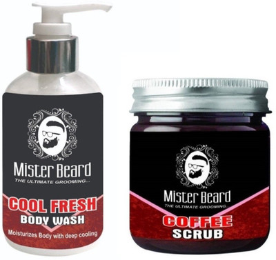 

MISTER BEARD Cool Fresh Body Wash 200ml WITH Coffee Scrub 100gm(Set of 2)