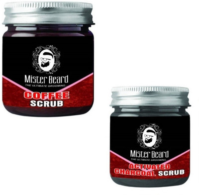 

MISTER BEARD Coffee Scrub 100gm WITH Charcoal Scrub 100gm(Set of 2)