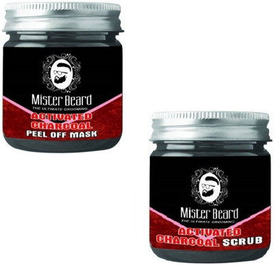 

MISTER BEARD Charcoal Peel of Mask 100gm WITH Charcoal Scrub 100gm(Set of 2)