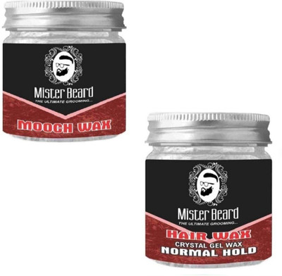 

MISTER BEARD Mooch Wax 100gm WITH Normal Hold Hair Wax 100gm(Set of 2)