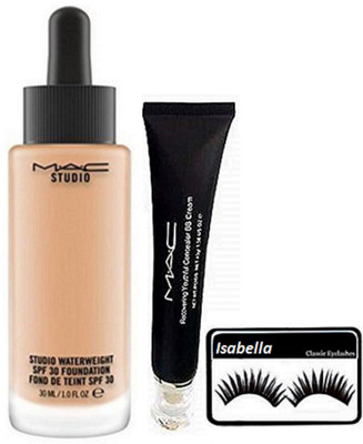 

ISABELLA Eyelashes & Mac Studio Water Weight Foundation & Recovering Youthful Concealer BB Cream(Set of 3)