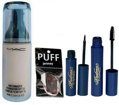 

jenney Silicon Puff & Foundation & Padma Eyeliner & Mascara(Set of 4)